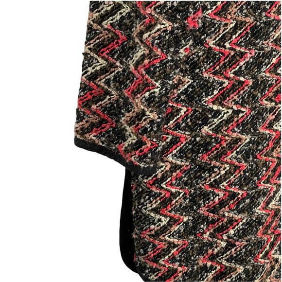 Sanctuary Kimono City Jacket Multi Black Boucle Chevron Print Size Small NEW - Picture 5 of 12